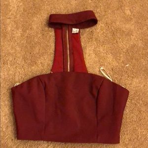 High neck crop top